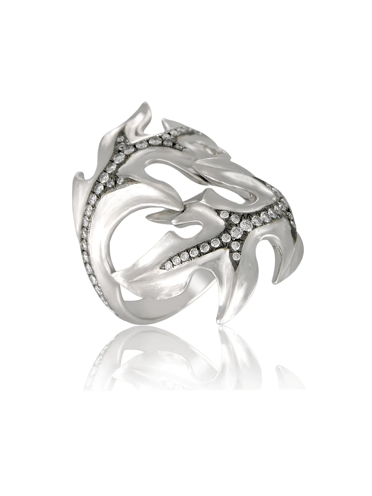 Diamonds Leaf Ring – Image 1