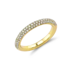 Diamond Pavé Set Dress Ring in yellow gold