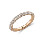 Diamond Pavé Set Dress Ring in rose gold