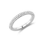 Bague Robe sertie pavé de diamants en or blanc