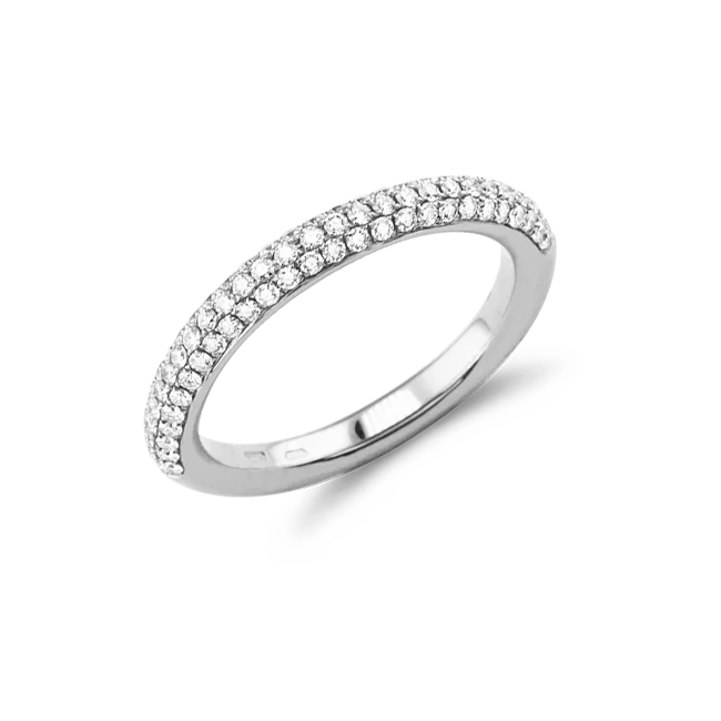 Diamond Pavé Set Dress Ring in white gold - Image 1