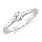 Solitaire Diamond Ring 0,10 ct,18k-gold