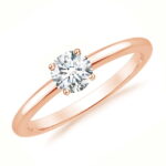 Bague Solitaire Diamant 0.20ct, Or Rose 18k