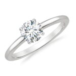 Solitaire Diamond Ring 0.40ct,18k white-gold