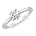 Solitaire Diamond Ring 0.40ct,18k white-gold