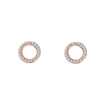 Boucle d'oreille diamant Eternity Circle en or rose 18 carats