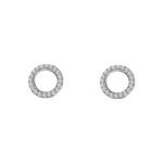 Eternity Circle Diamond Earring in 18k white gold