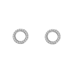 Eternity Circle Diamantohrring aus 750er Weißgold