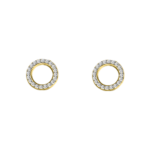 Eternity Circle Diamond Earring in 18k yellow gold