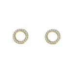 Eternity Circle Diamantohrring aus 750er Gelbgold