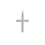 Pendente Croce Diamante in Oro bianco 18k