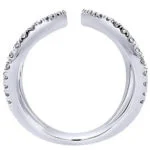 Open Infinity Trendy Diamond Ring in 18k white gold – Image 4