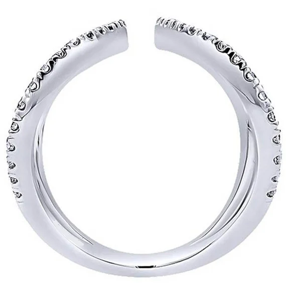 Open Infinity Trendy Diamond Ring in 18k white gold – Image 4