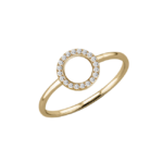Anello Eternity Circle Diamond in oro giallo 18k