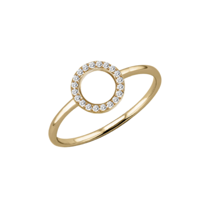 Eternity Circle Diamond Ring in 18k yellow gold