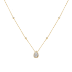Diamond Pavé Teardrop Necklace in yellow gold