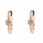 Classic Diamond Hoop Earring in 18k Rose gold