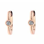 Klassischer Diamant-Creolen-Ohrring in 18 Karat Roségold