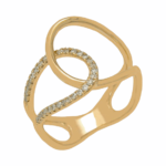Trendy Diamond nouvelle bague Infinity, or jaune 18 carats