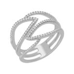 Charming Diamond neuer Infinity Ring, 18K Weißgold