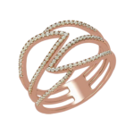Charming Diamond new Infinity Ring, 18K rose gold