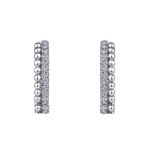 Boucle d'oreille diamants tendance en or blanc 18 carats