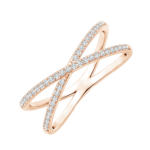 Diamant Infinity Ring, 18 Karat Roségold Diamant Infinity Ehering
