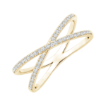 Bague infini de diamants, Alliance de diamants infinis en or jaune 18 carats