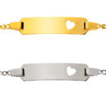 Timbro cuore Bracciale Bébé FigaroOro 18k