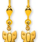 Trendiger Schmetterlings-Ohrring aus 750er Gold