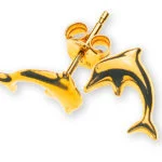 Delfin-Ohrring aus 750er Gold