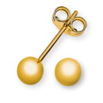 Full Circle 4mm Earring with in 750 gold