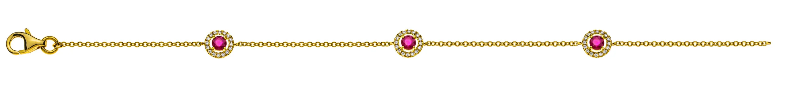 Elegant Style Ruby & Diamond  Bracelet with 18K Gold – Image 1