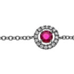 Elegantes Rubin-Diamant-Armband mit 18 Karat Weißgold