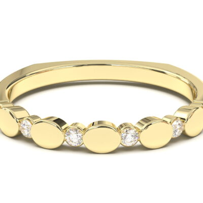 Round and Round Diamond Ring in 18k gold