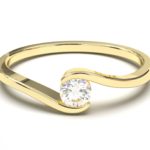 18K White Gold Alpen Solitaire Diamond Ring