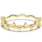 Bague diamant feuille en or 18 carats | Collection princesse