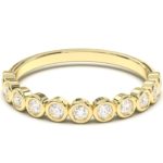 Bezel Diamonds Band con oro 18k | Collezione principessa