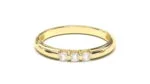 3 Anello con diamanti tondi in oro 18k | Collezione principessa