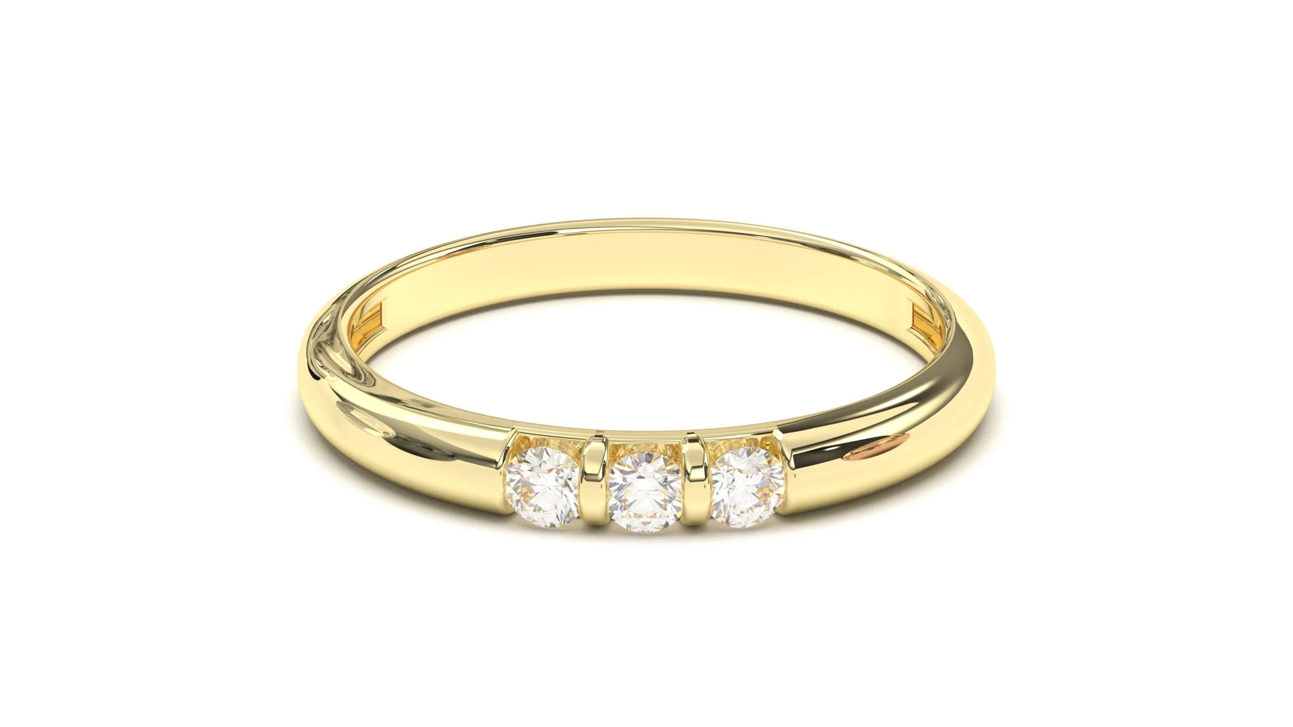 3 Round diamond ring in 18k gold | Princess collection - immagine 1