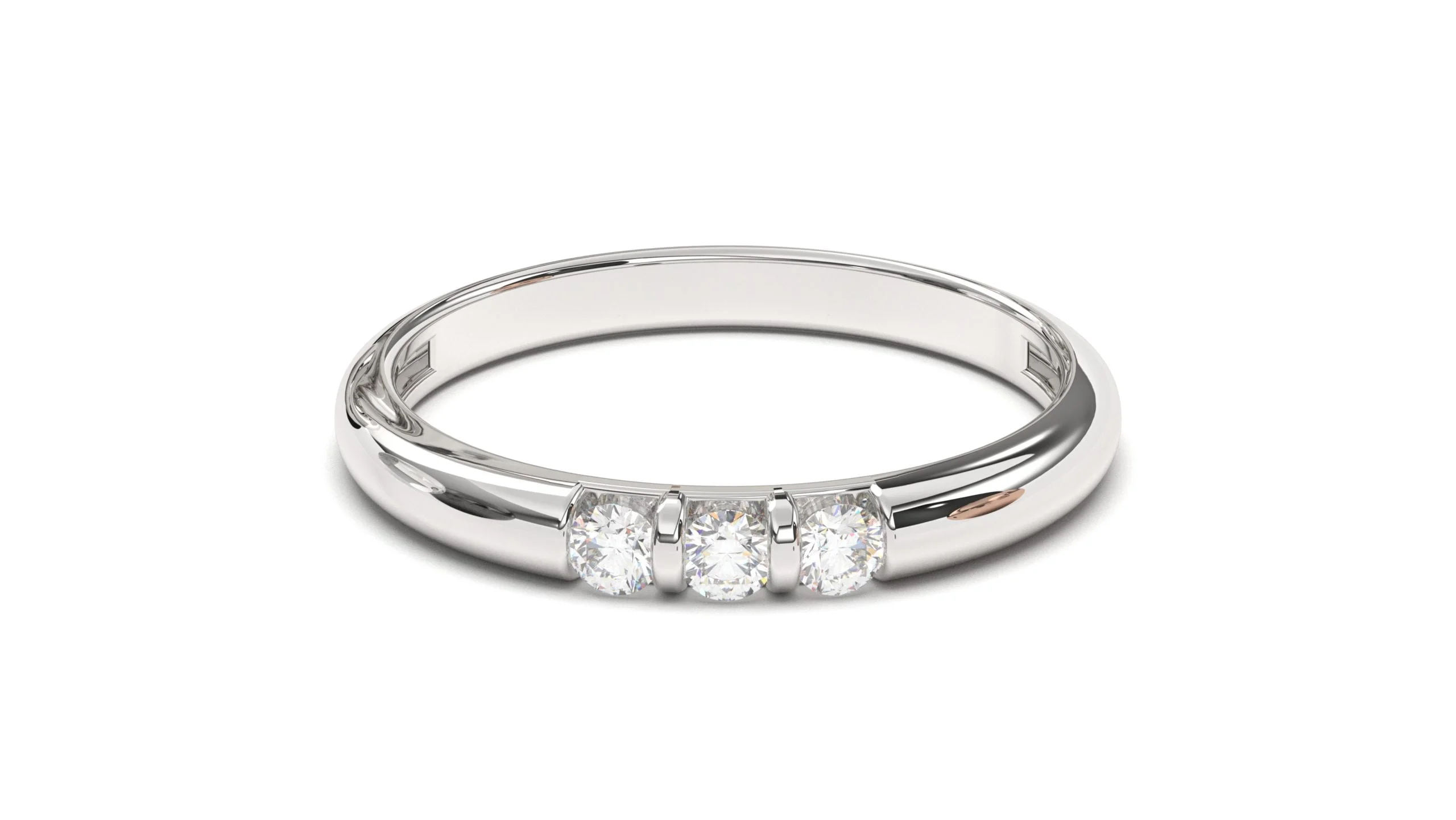 3 Round diamond ring in 18k gold | Princess collection - immagine 3