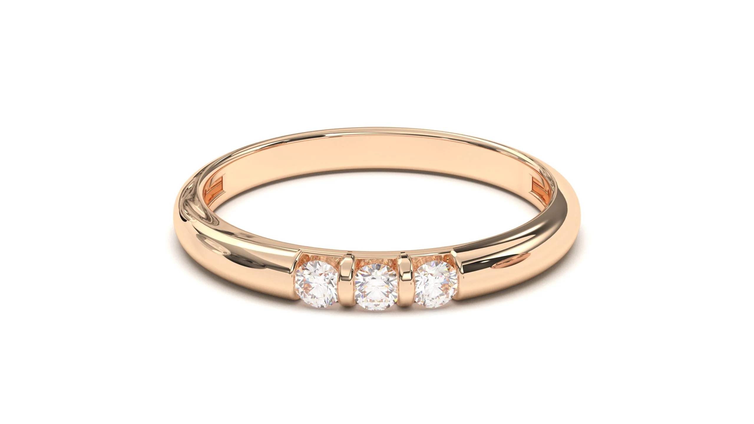3 Round diamond ring in 18k gold | Princess collection - immagine 2
