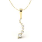 Pendentif gouttes dansantes avec diamant 0,15 ct en or 18 carats