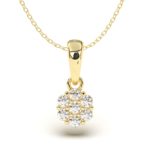 Flower Diamond Pendant with 0.24ct &18K Gold