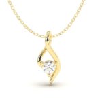 Dancing dropped Diamond Pendant with 0.11ct &18K Gold