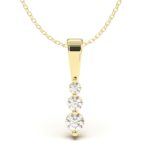 Dreifach-Eleganz-Diamant-Anhänger mit 18 Karat Gold