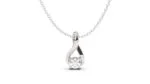 Rocking Diamond Solitaire Dropped Pendant with 18K Gold – Bild 2