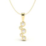 Pendente Swing con goccia di diamante e oro 18 carati