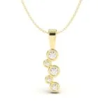 Swing Diamond Dropped Anhänger mit 18 Karat Gold