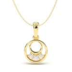 Ciondolo fortunato con goccia di diamante e oro 18 carati